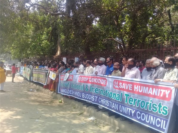 Dhaka: centinaia di indÃ¹, buddisti e cristiani condannano i massacri in Sri Lanka