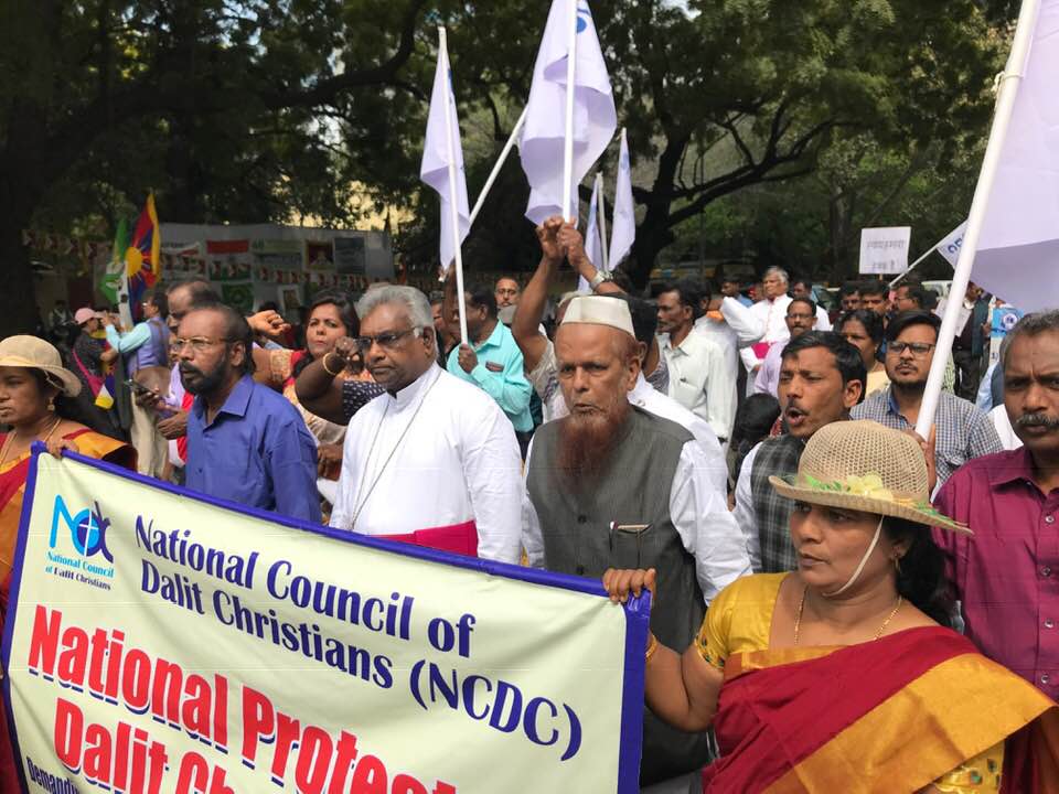 New Delhi, protesta nazionale di dalit cristiani e musulmani