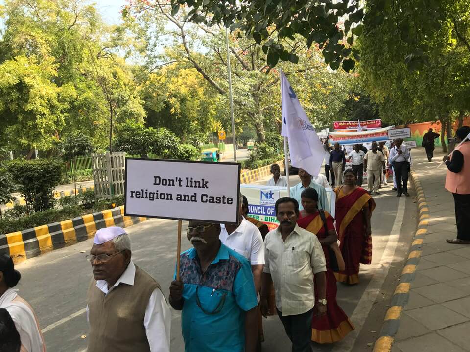 New Delhi, protesta nazionale di dalit cristiani e musulmani