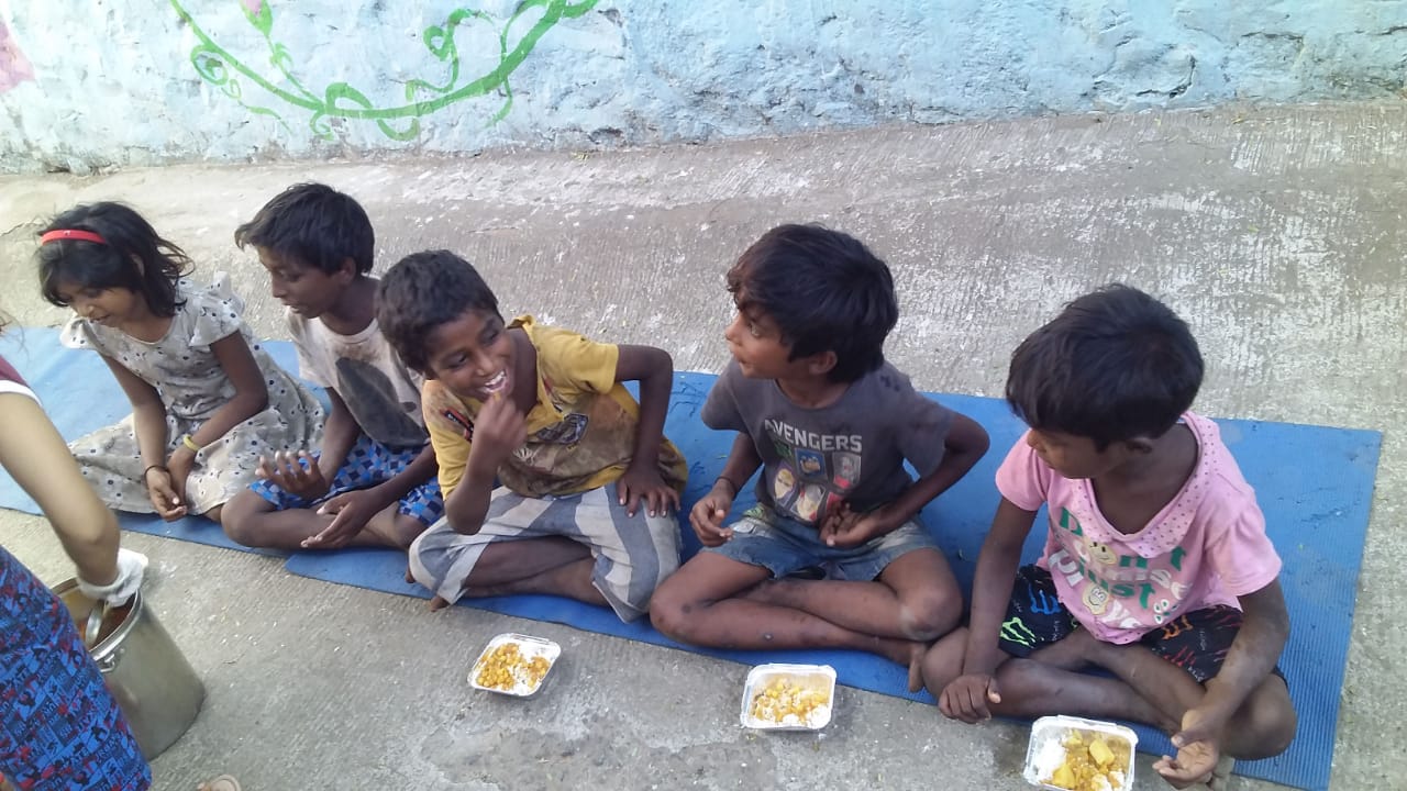 Relief for children in Bandra