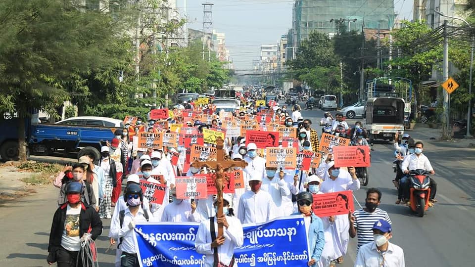 Myanmar: Catholic protests