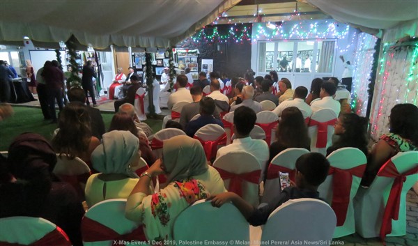 The Christmas Tree Lighting Event at the Embassy of the State of Palestine, Colombo