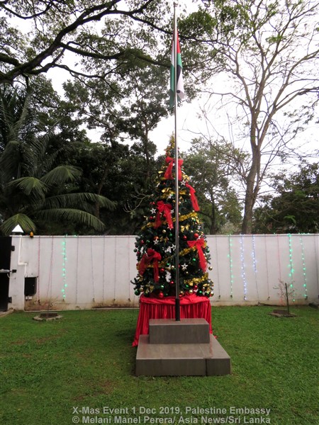The Christmas Tree Lighting Event at the Embassy of the State of Palestine, Colombo