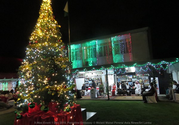 The Christmas Tree Lighting Event at the Embassy of the State of Palestine, Colombo